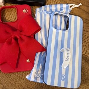 Loopy Case with loop holder & Red bow iPhone 16 pro max cases new!